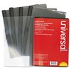 Universal Plastic Report Cover w/Clip, Letter, Holds 30 Pages, Clear/Black, PK5 UNV20515